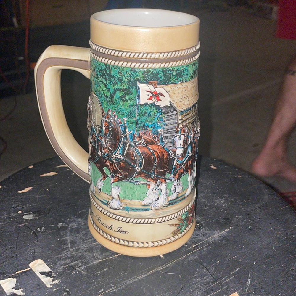 Anheuser Busch Budweiser Grant's Cabin Stein 1988 CS83 Historical Landmark
